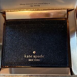 Kate Spade Midnight Glitter Card Holder